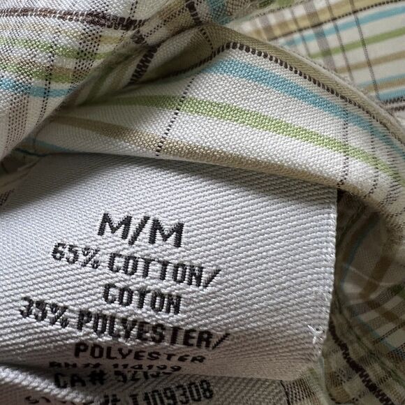 Quiksilver Short Sleeve Button Up Shirt Mens Size M Medium Plaid Multicolor EUC - Picture 8 of 11